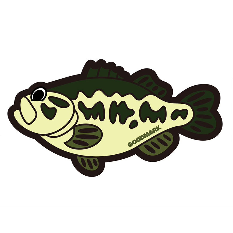 Kawaii Bass Sticker!! イラスト ブラックバス ステッカー カワイイ 6枚セット