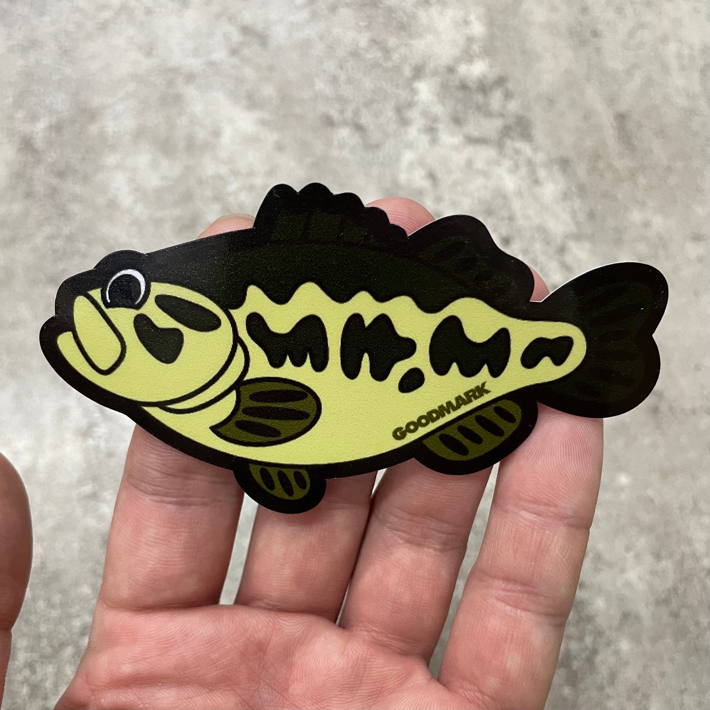 Kawaii Bass Sticker!! イラスト ブラックバス ステッカー カワイイ 6枚セット